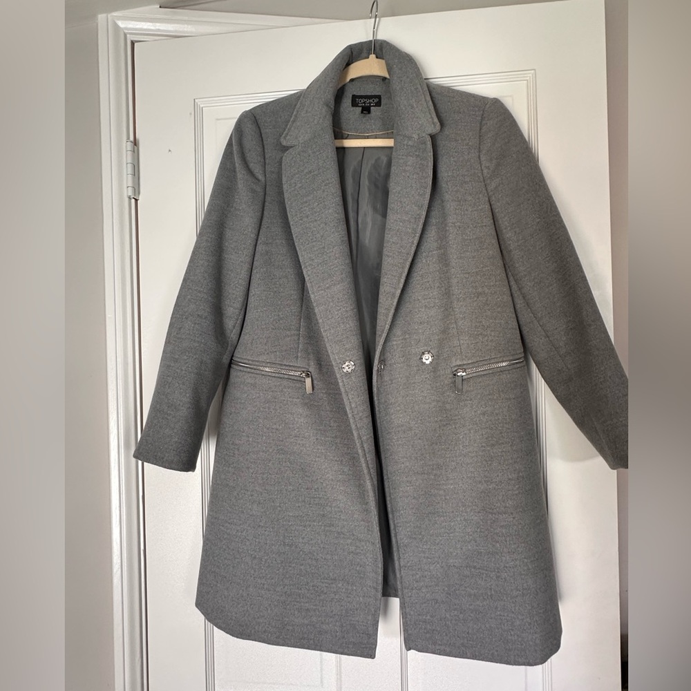 Topshop gray coat size 4